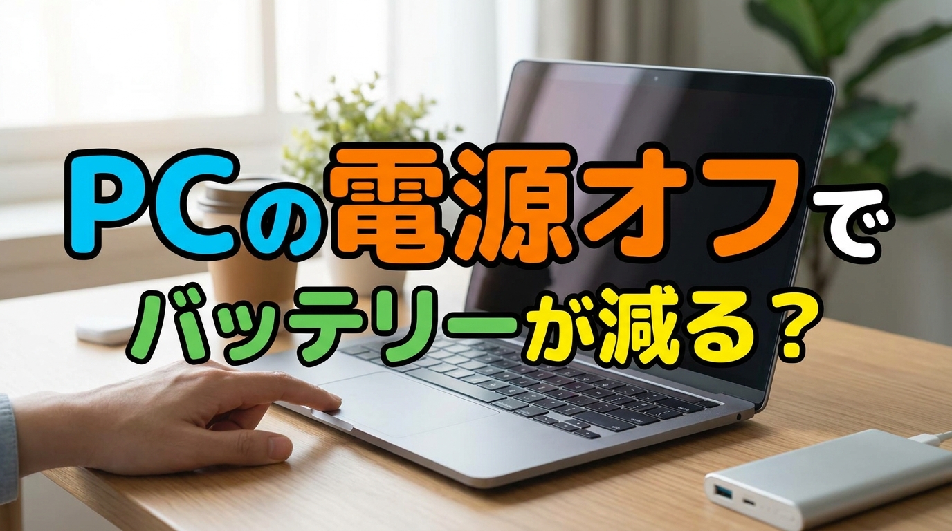 PCの電源オフでバッテリーが減る?