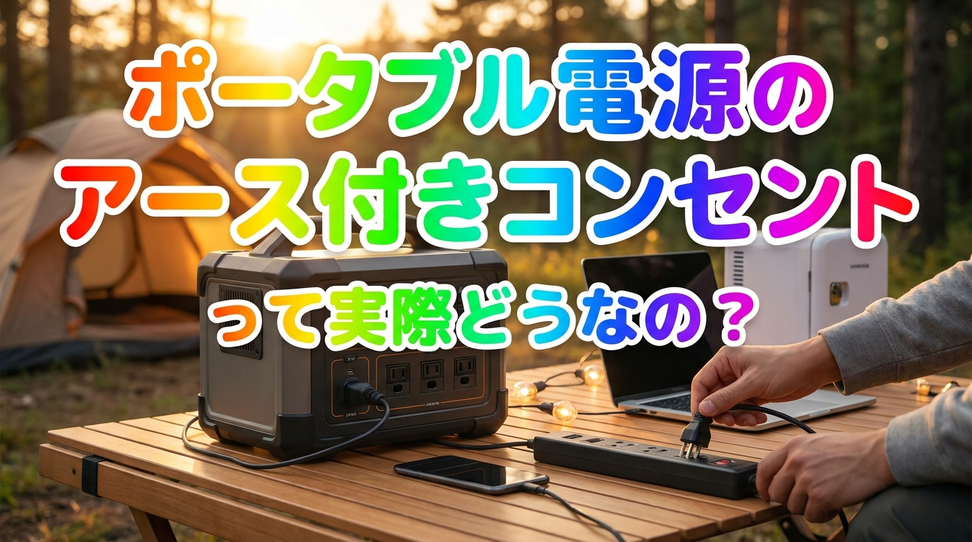 ポータブル電源のアース付きコンセントって実際どうなの?