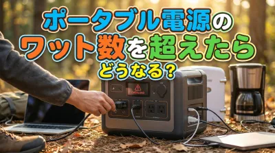 ポータブル電源のワット数を超えたらどうなる？