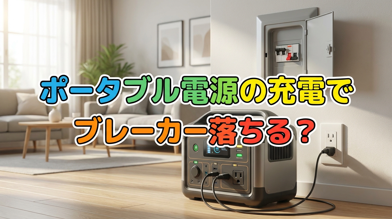 ポータブル電源の充電でブレーカー落ちる?