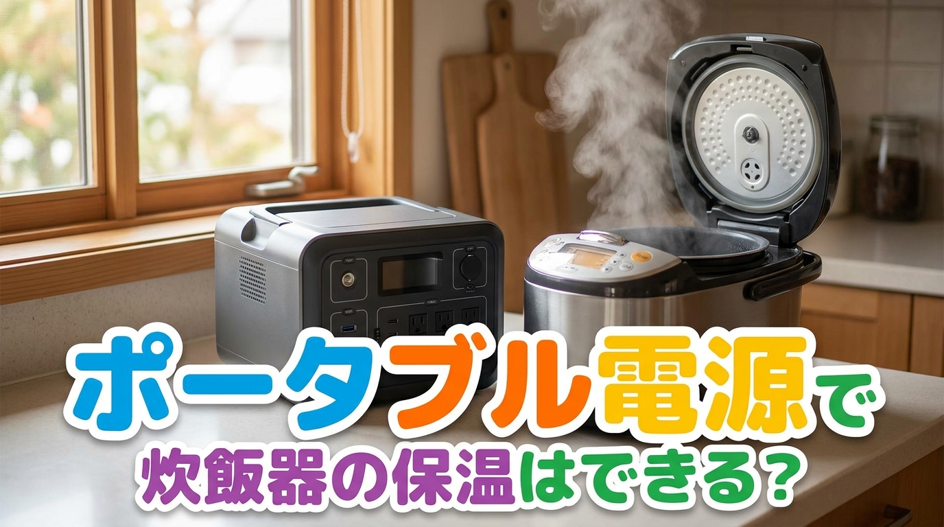 ポータブル電源で炊飯器の保温はできる？
