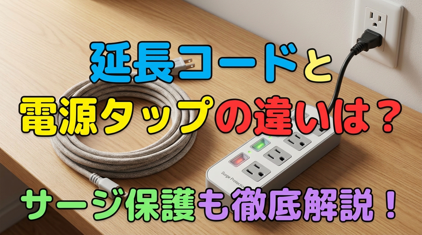 延長コードと電源タップの違いは？サージ保護も徹底解説！