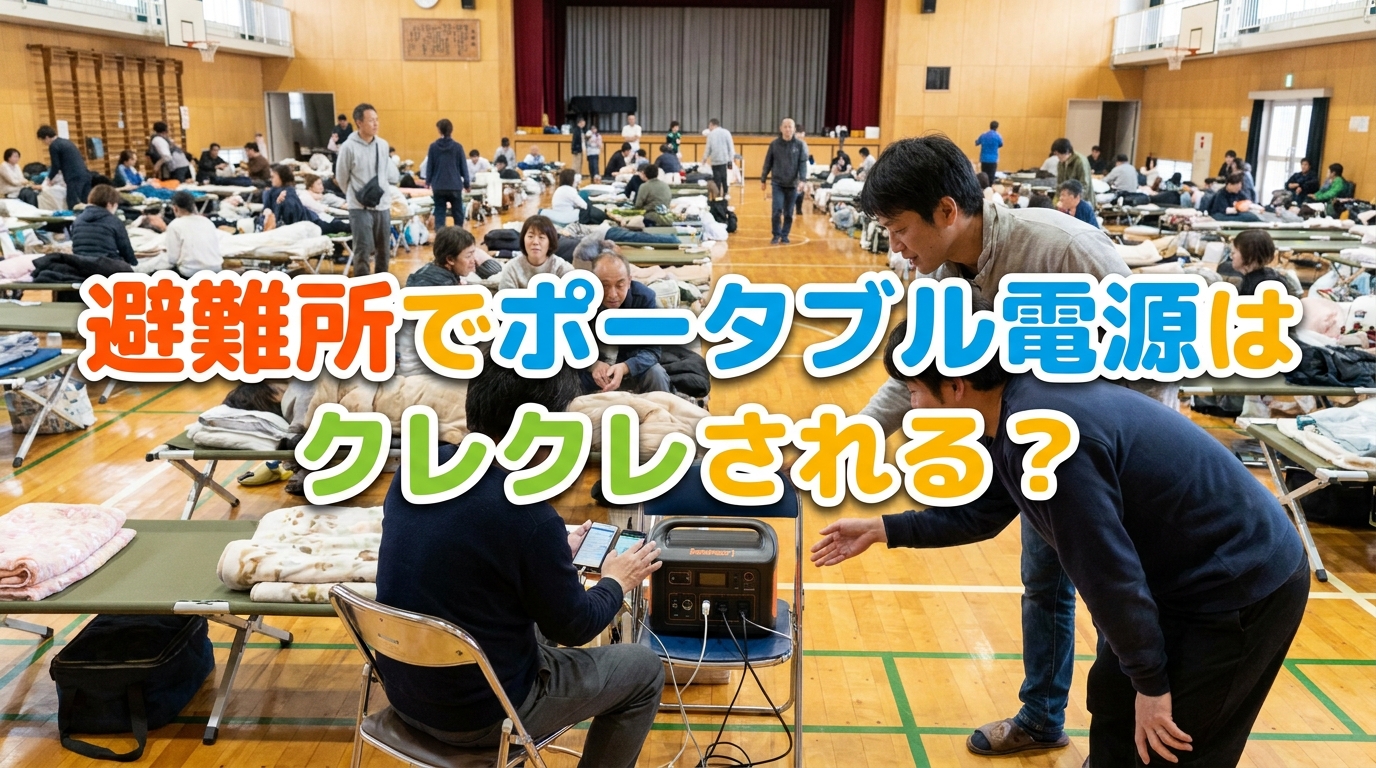 避難所でポータブル電源はクレクレされる？