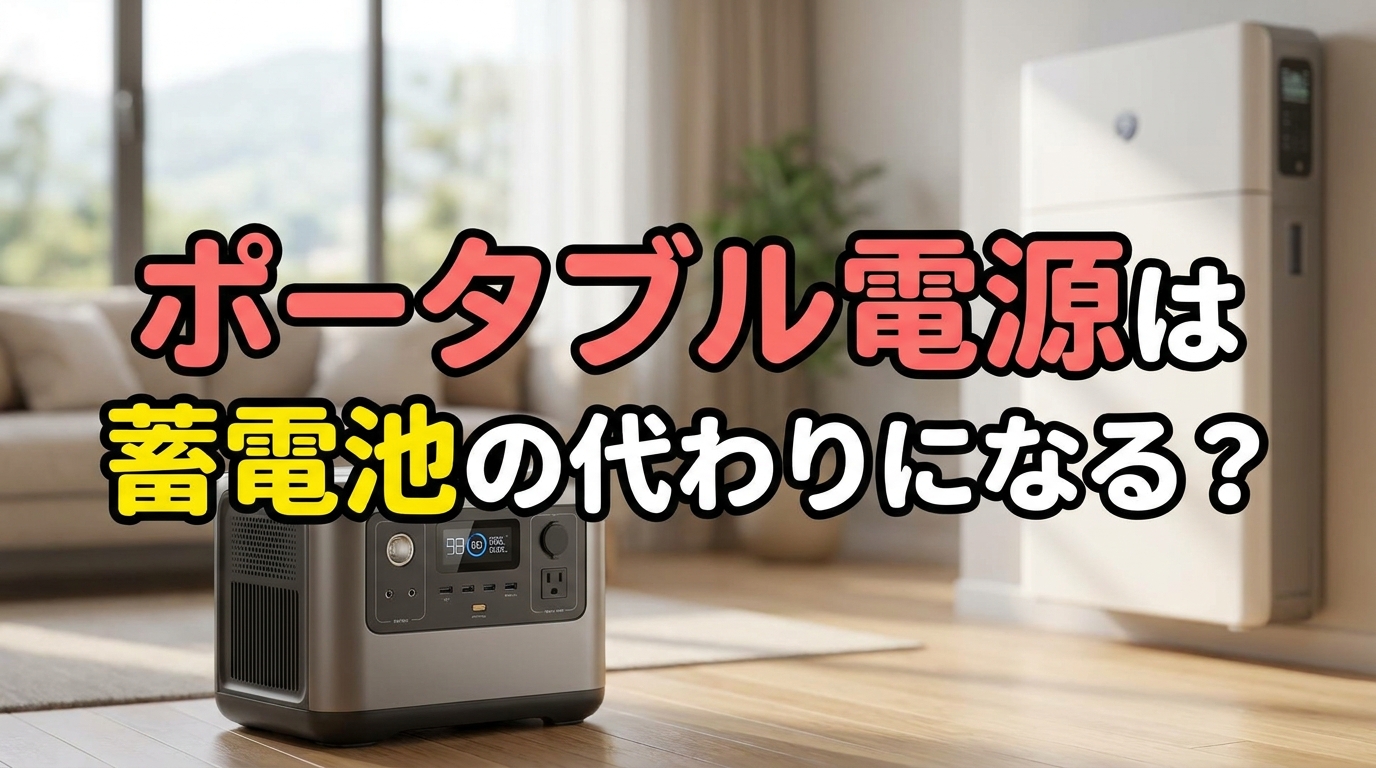 ポータブル電源は蓄電池の代わりになる？