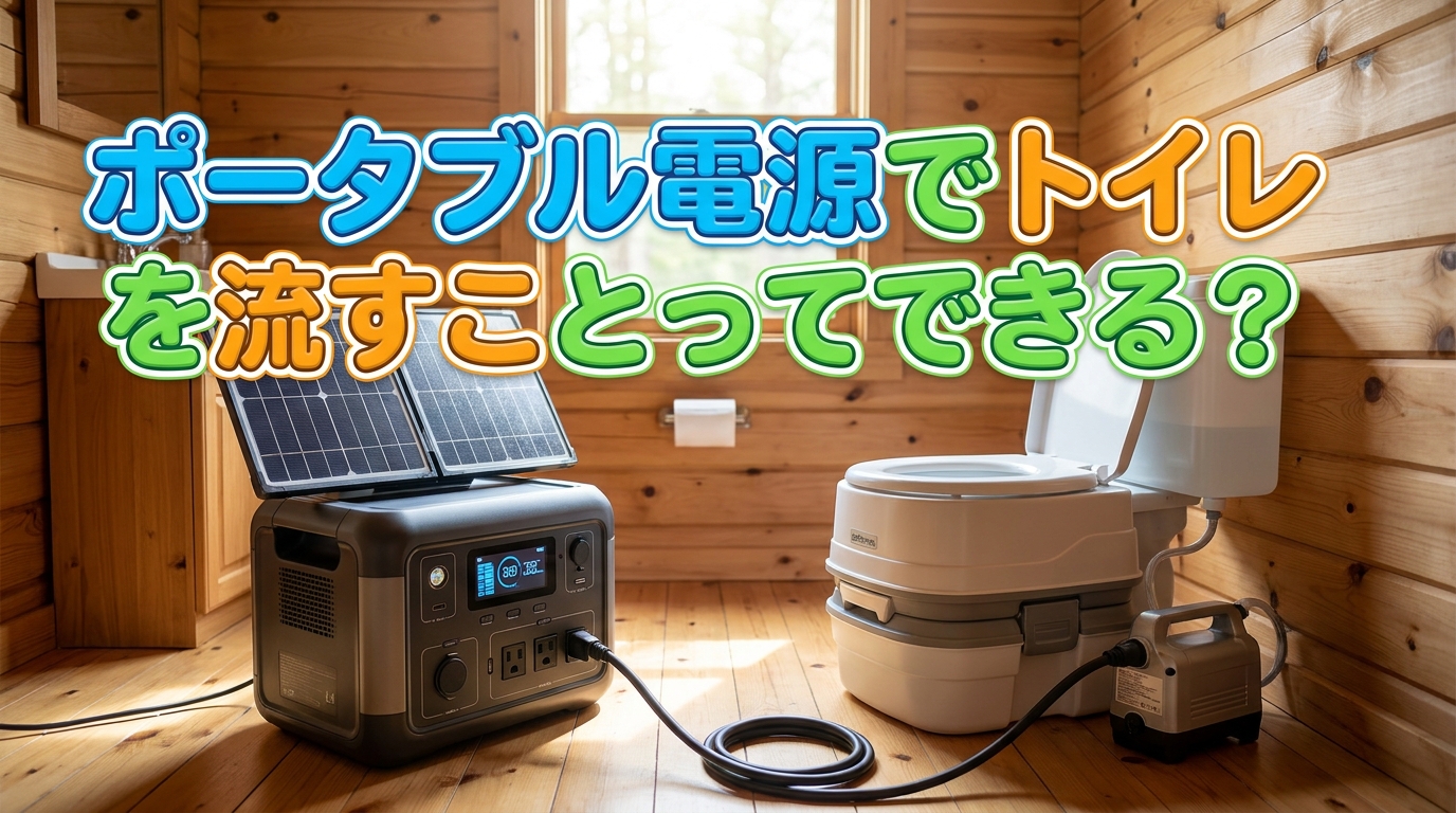 ポータブル電源でトイレを流すことってできる?
