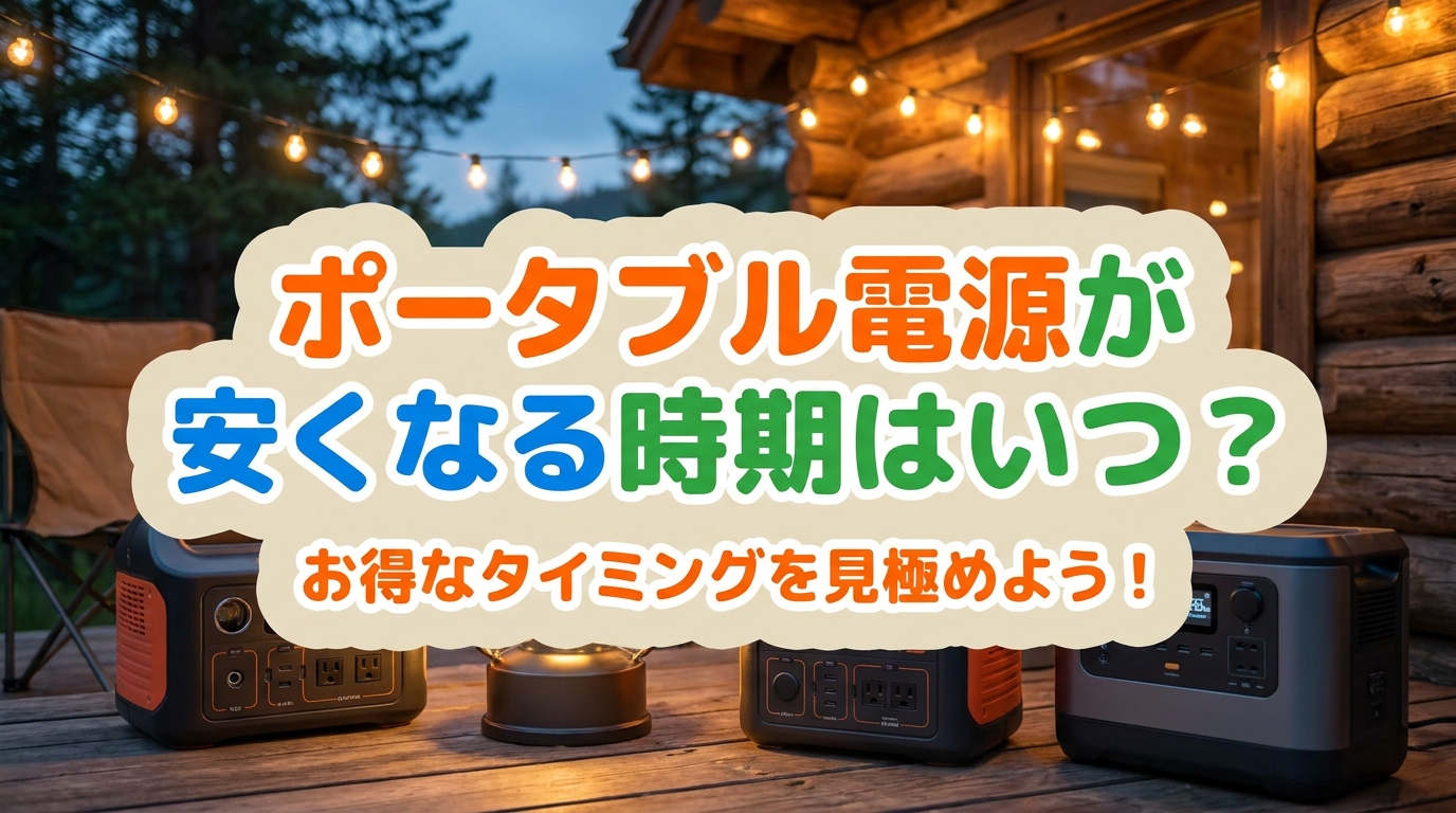 ポータブル電源が安くなる時期はいつ?