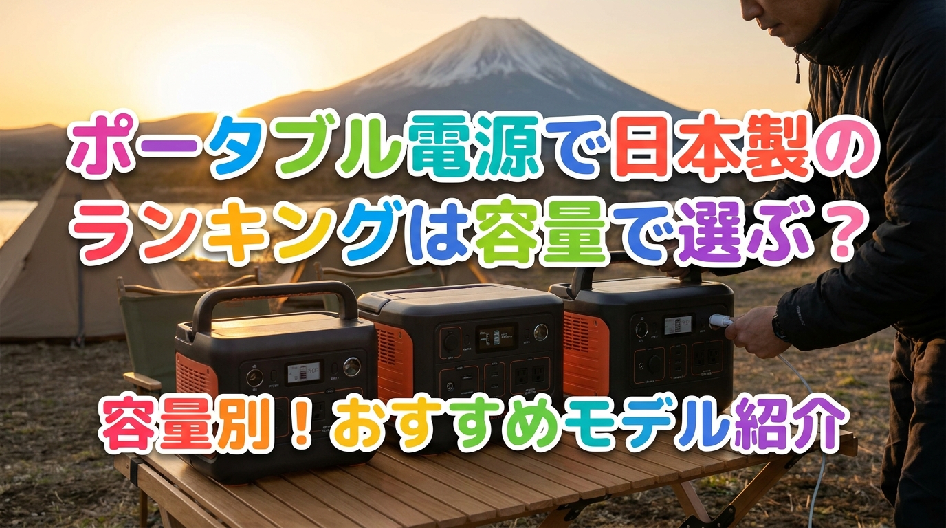 ポータブル電源で日本製のランキングは容量で選ぶ？