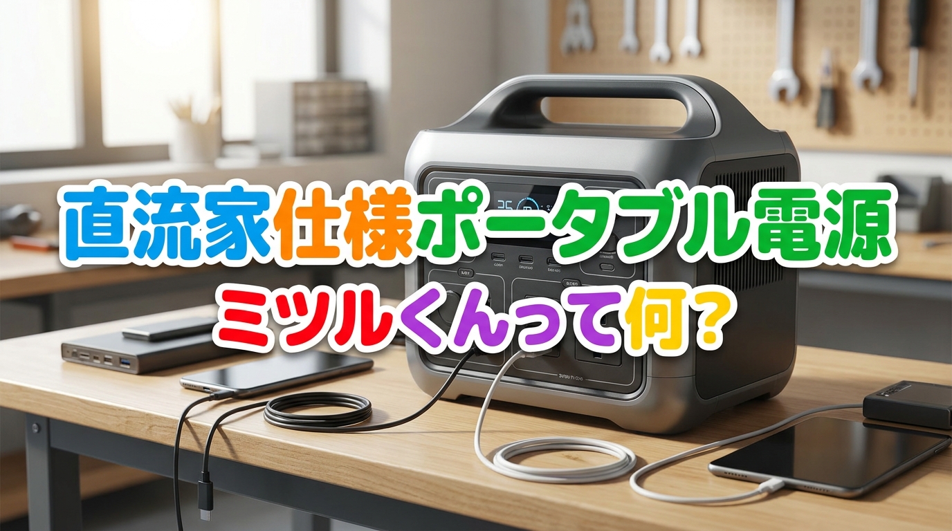 直流家仕様ポータブル電源ミツルくんって何？