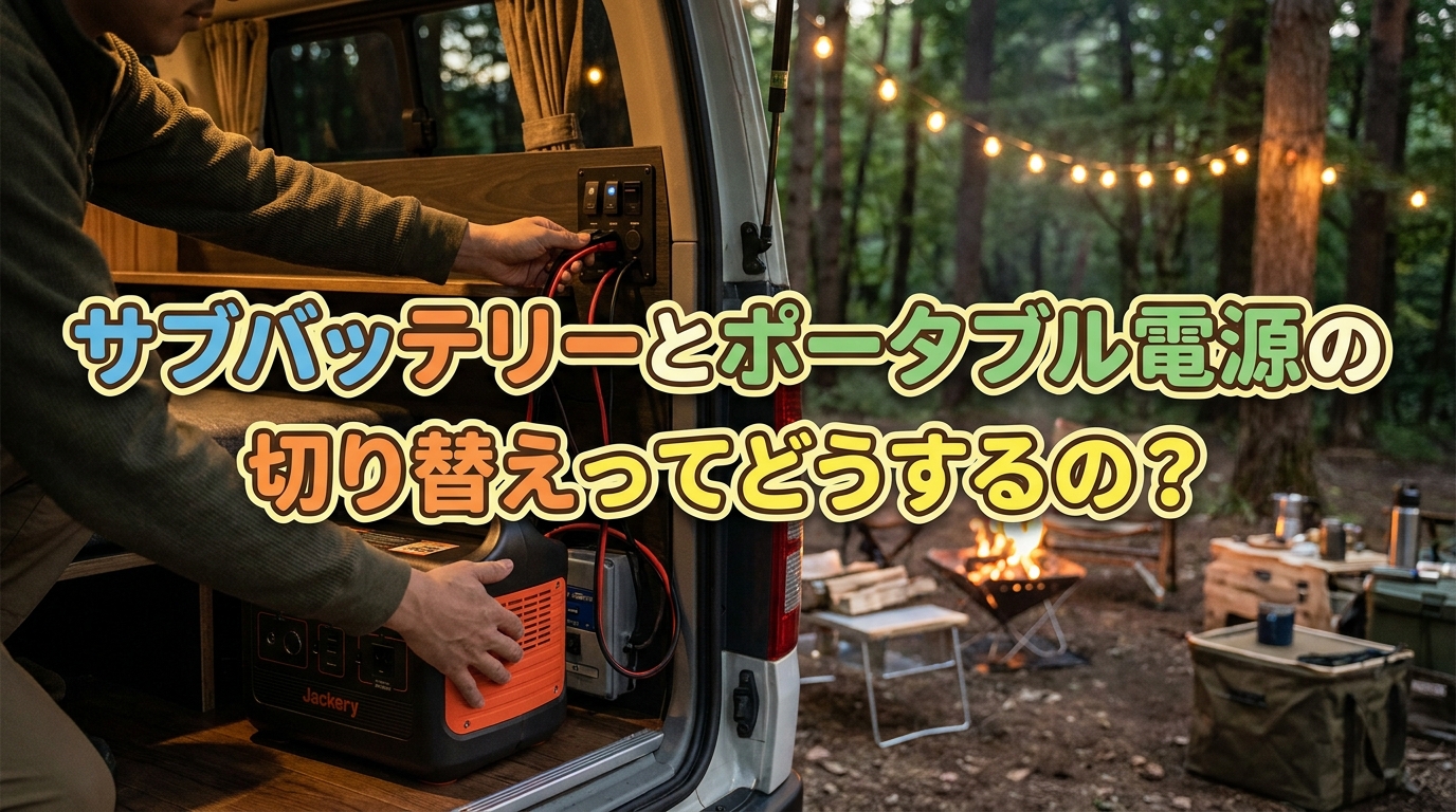 サブバッテリーとポータブル電源の切り替えってどうするの?