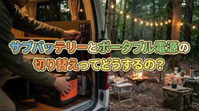 サブバッテリーとポータブル電源の切り替えってどうするの？