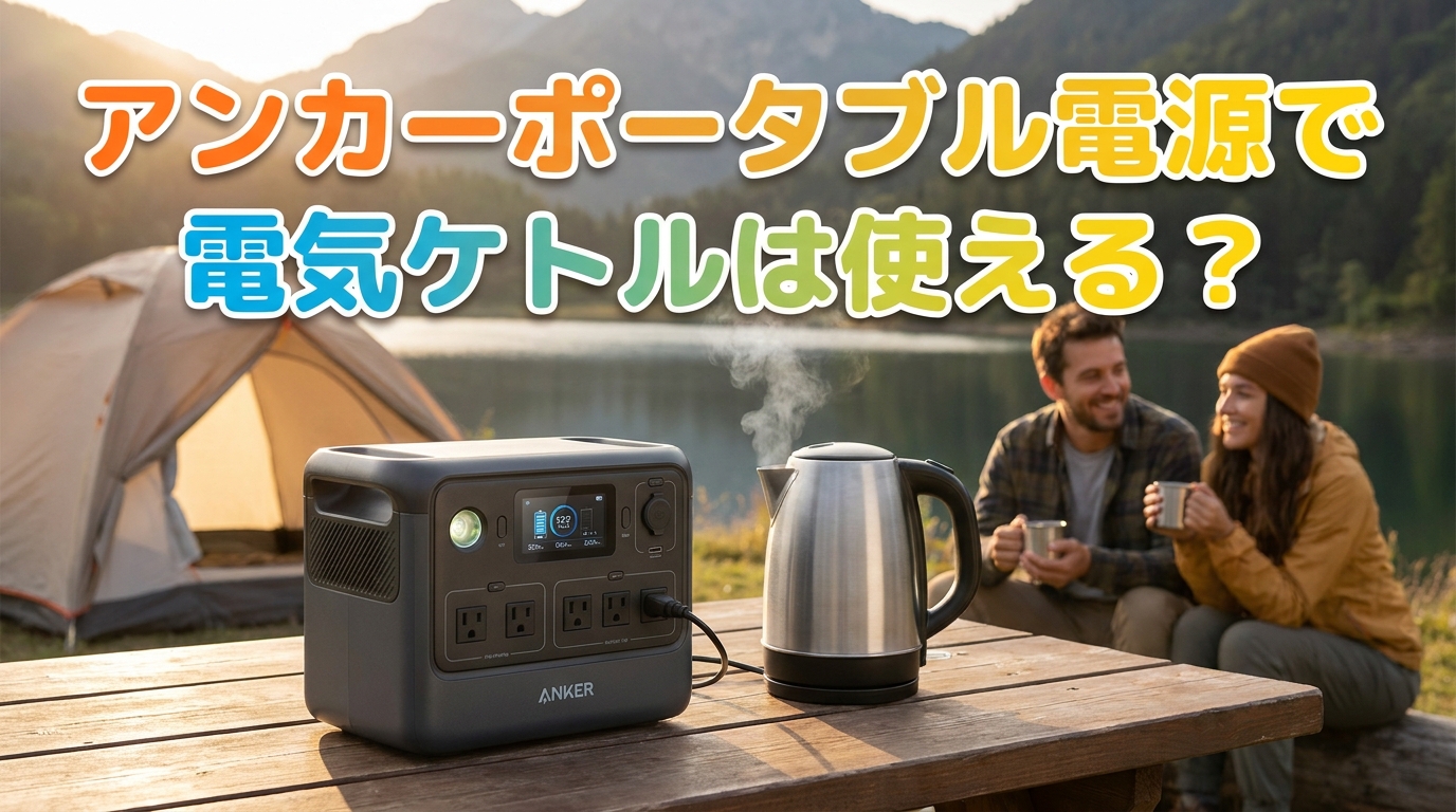 アンカーポータブル電源で電気ケトルは使える？