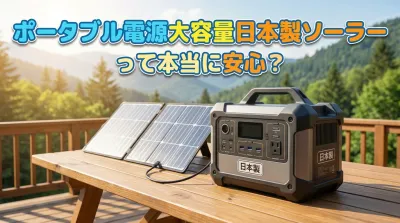 ポータブル電源大容量日本製ソーラーって本当に安心？