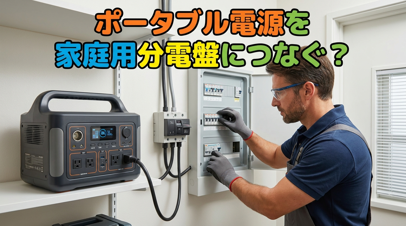 ポータブル電源を家庭用分電盤につなぐ？