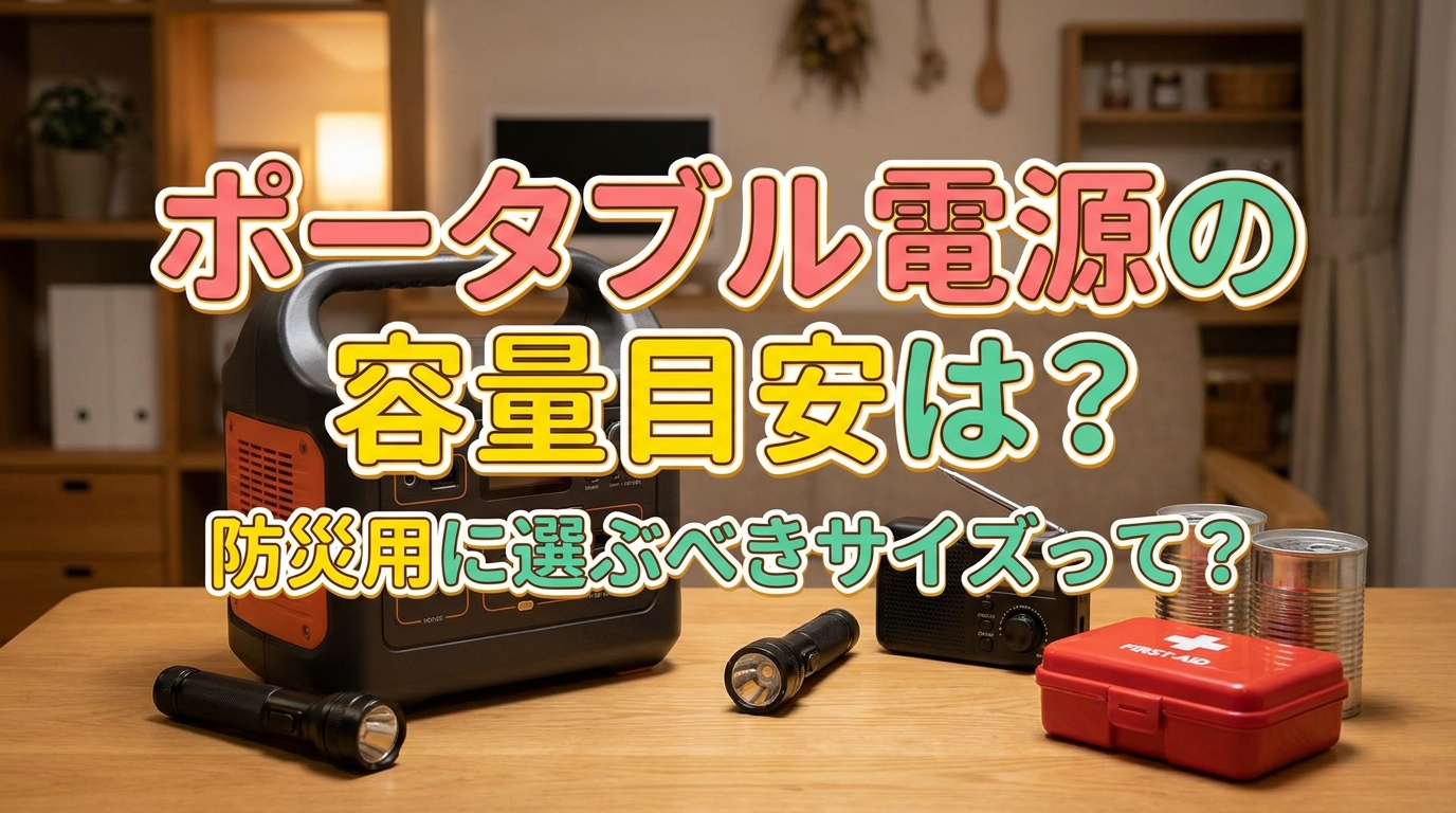 ポータブル電源の容量目安は？防災用に選ぶべきサイズって？
