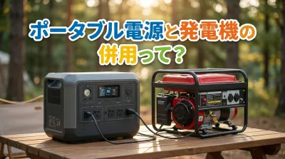 ポータブル電源と発電機の併用って？