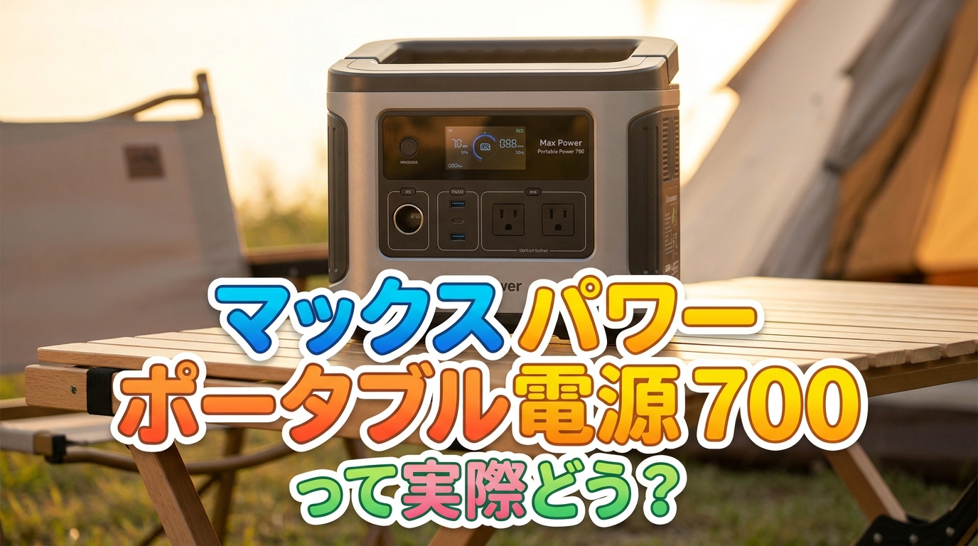 マックス パワー ポータブル 電源 700って実際どう?