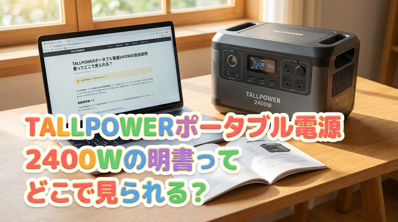 TALLPOWERポータブル電源2400Wの取扱説明書ってどこで見られる?
