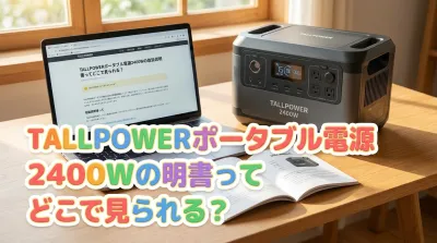 TALLPOWERポータブル電源2400Wの取扱説明書ってどこで見られる？