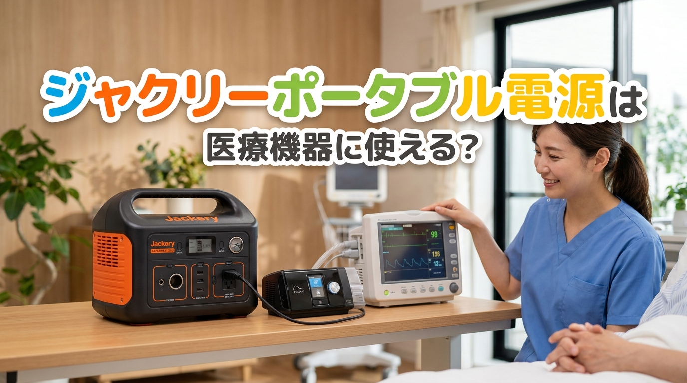 ジャクリーポータブル電源は医療機器に使える?