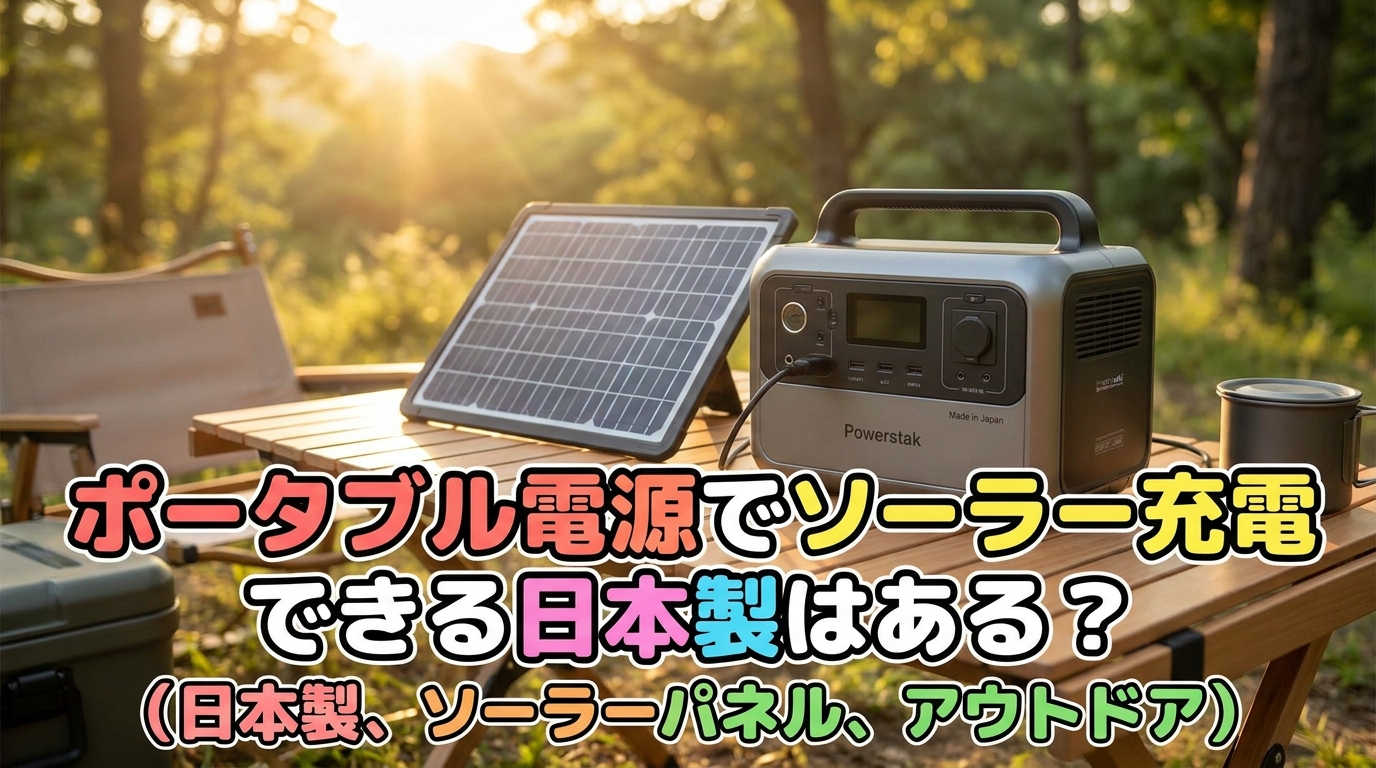 ポータブル電源でソーラー充電できる日本製はある？