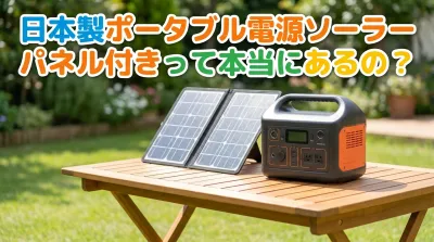 日本製ポータブル電源ソーラーパネル付きって本当にあるの？