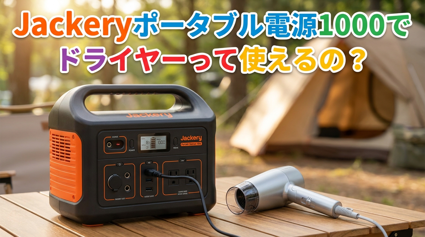 Jackeryポータブル電源1000でドライヤーって使えるの？