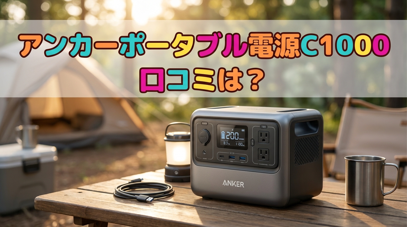 アンカーポータブル電源C1000口コミは?