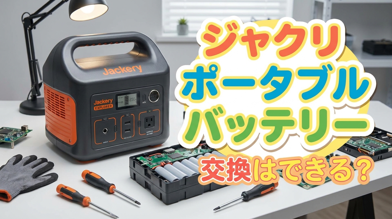 ジャクリ ポータブル 電源 バッテリー 交換はできる?