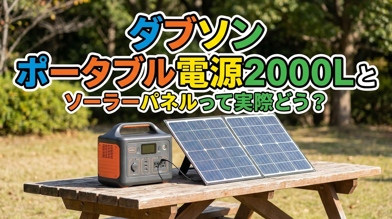 ダブソン ポータブル電源2000Lとソーラーパネルって実際どう?