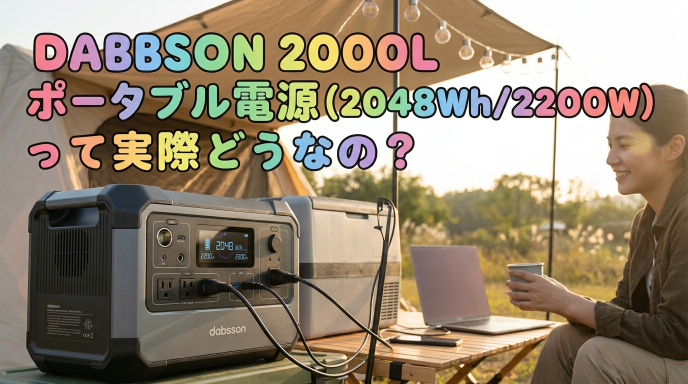 Dabbsson 2000L ポータブル電源(2048Wh/2200W)って実際どうなの?