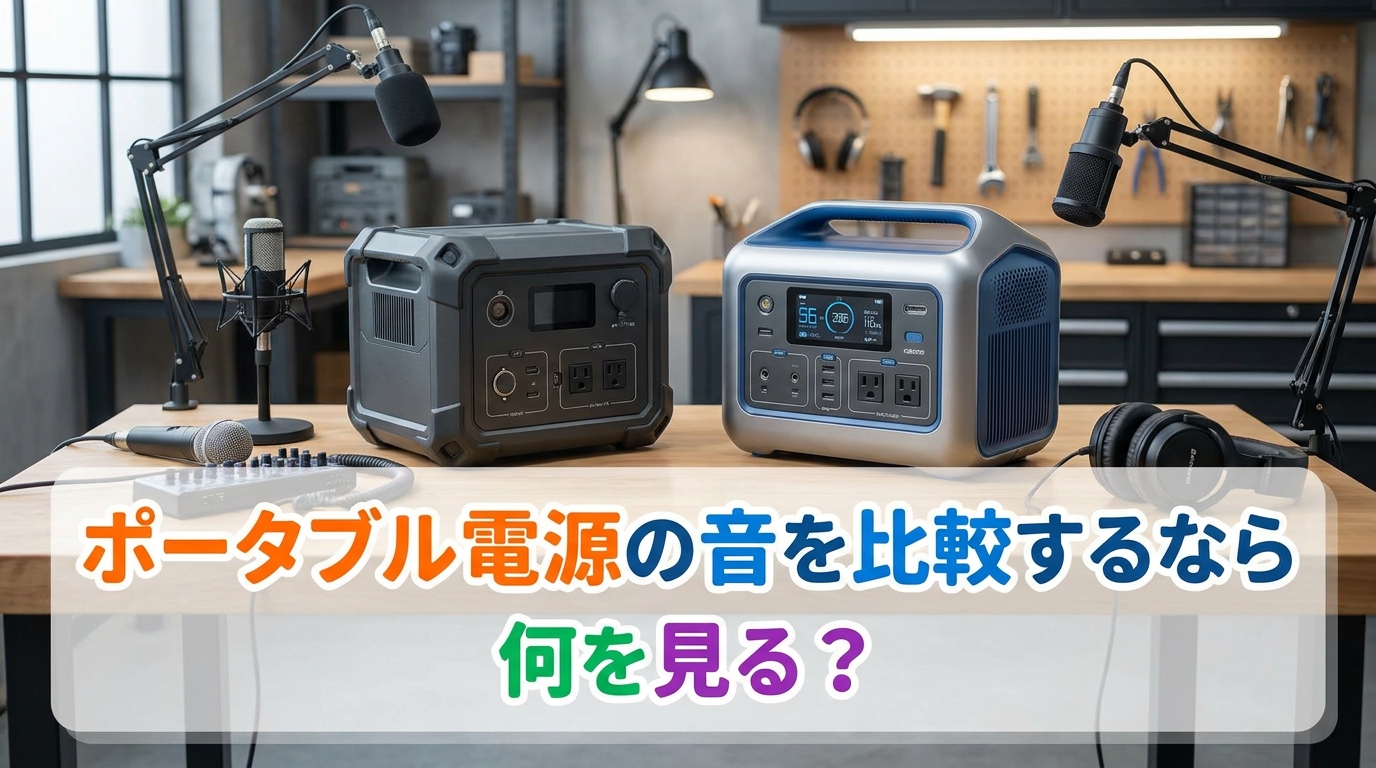 ポータブル電源の音を比較するなら何を見る？