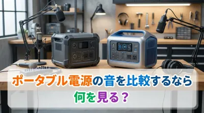 ポータブル電源の音を比較するなら何を見る？