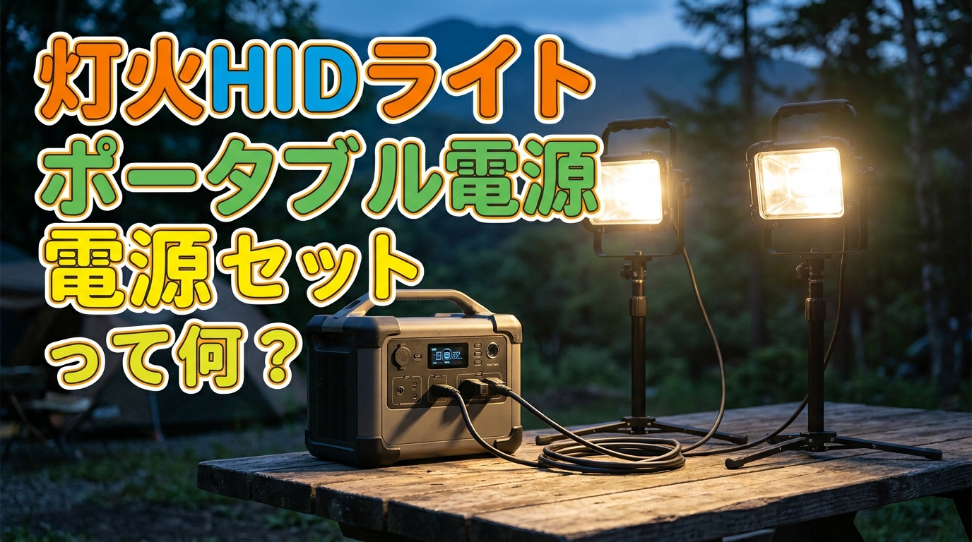 灯火HIDライトポータブル電源セットって何？