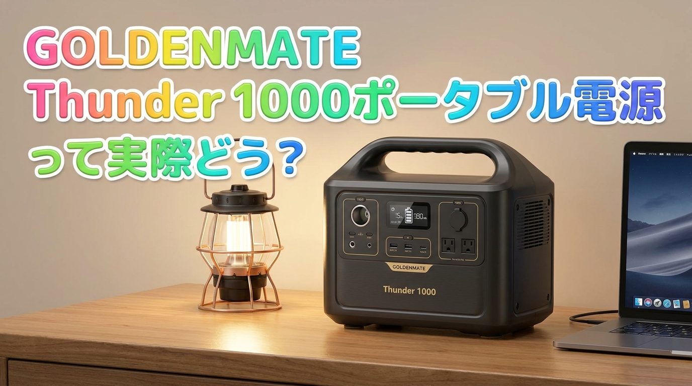 GOLDENMATE Thunder 1000ポータブル電源って実際どう？
