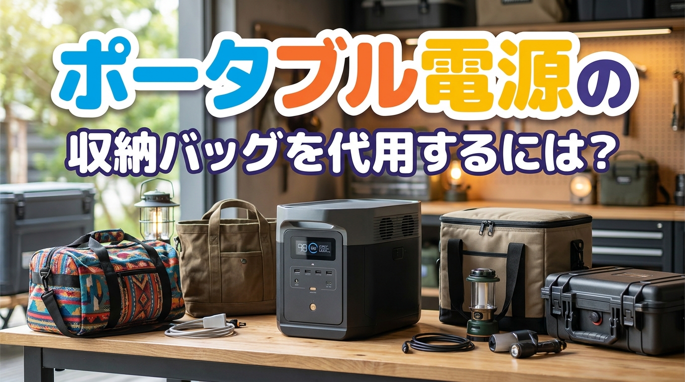 ポータブル電源の収納バッグを代用するには?