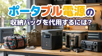 ポータブル電源の収納バッグを代用するには？