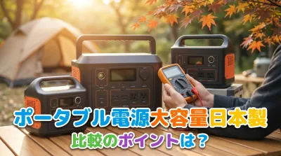 ポータブル電源大容量日本製比較のポイントは？