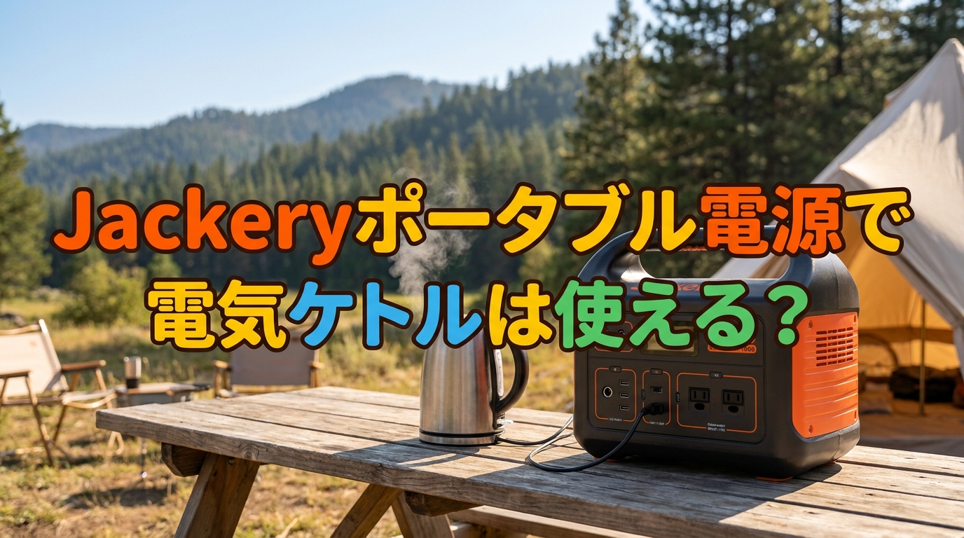 Jackeryポータブル電源で電気ケトルは使える?