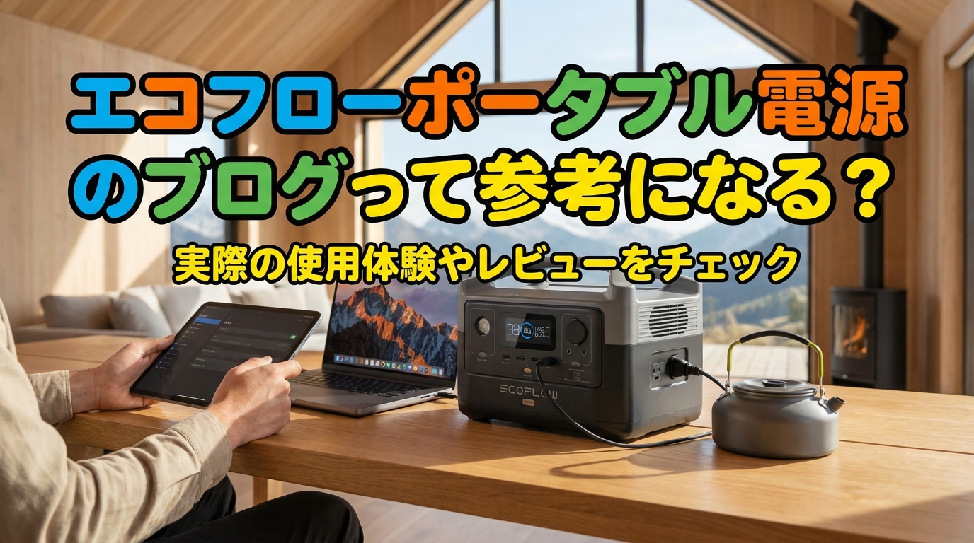 エコフローポータブル電源のブログって参考になる?