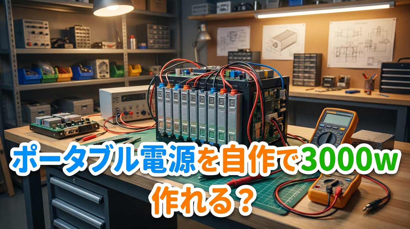 ポータブル電源を自作で3000w作れる？