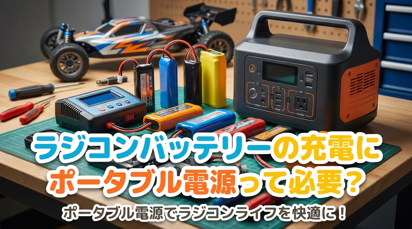 ラジコンバッテリーの充電にポータブル電源って必要?