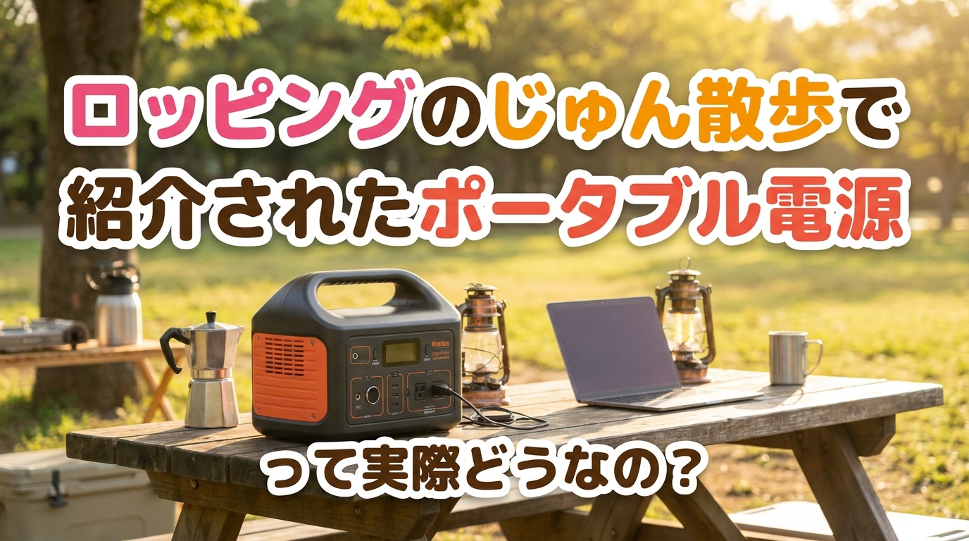 ロッピングのじゅん散歩で紹介されたポータブル電源って実際どうなの？