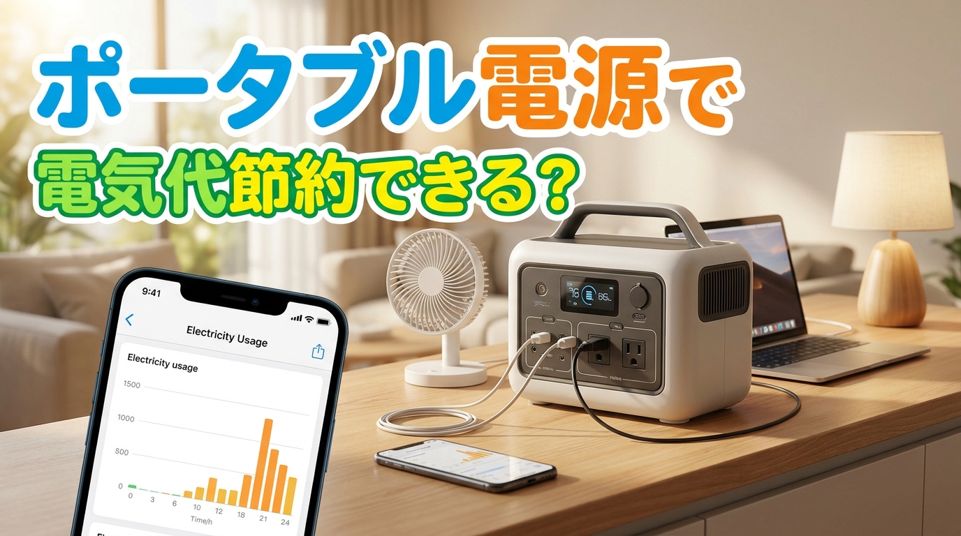 ポータブル電源で電気代節約できる?
