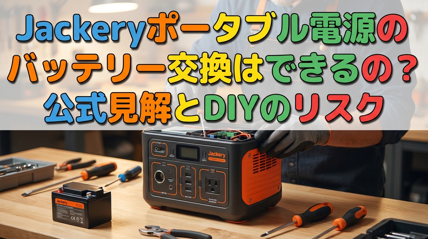 Jackeryポータブル電源のバッテリー交換はできるの？
