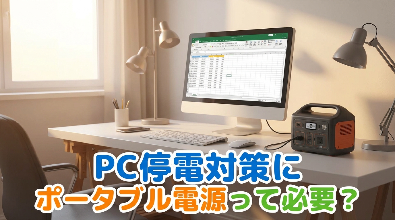PC停電対策にポータブル電源って必要?