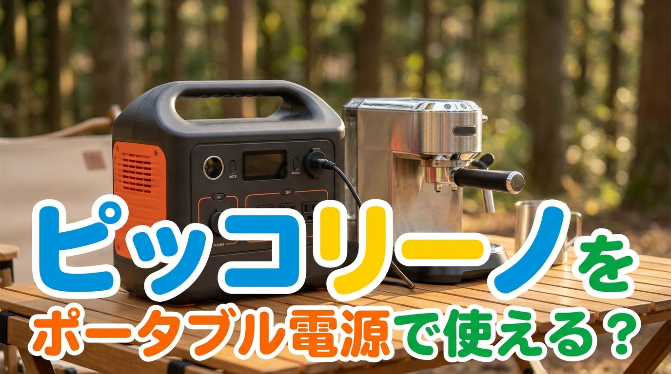 ピッコリーノをポータブル電源で使える？