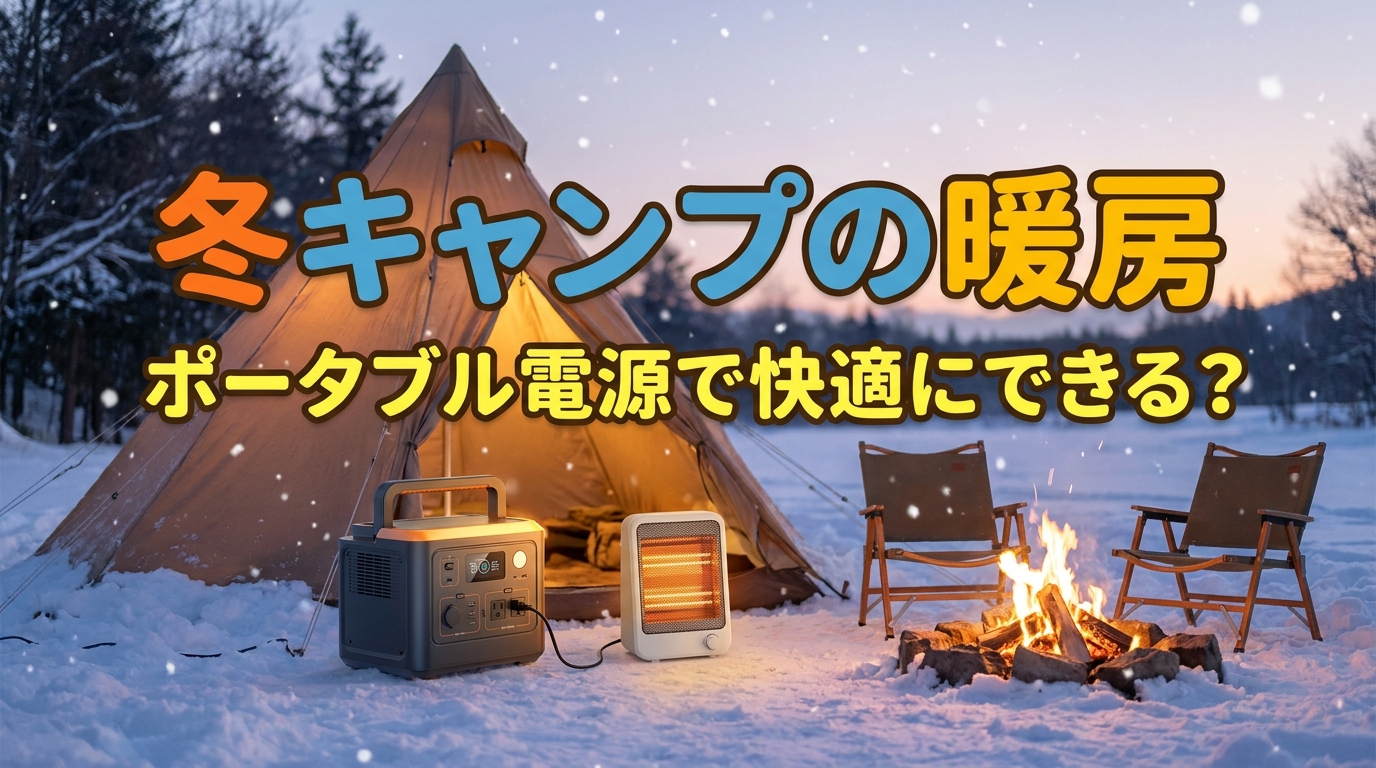 冬キャンプの暖房、ポータブル電源で快適にできる?