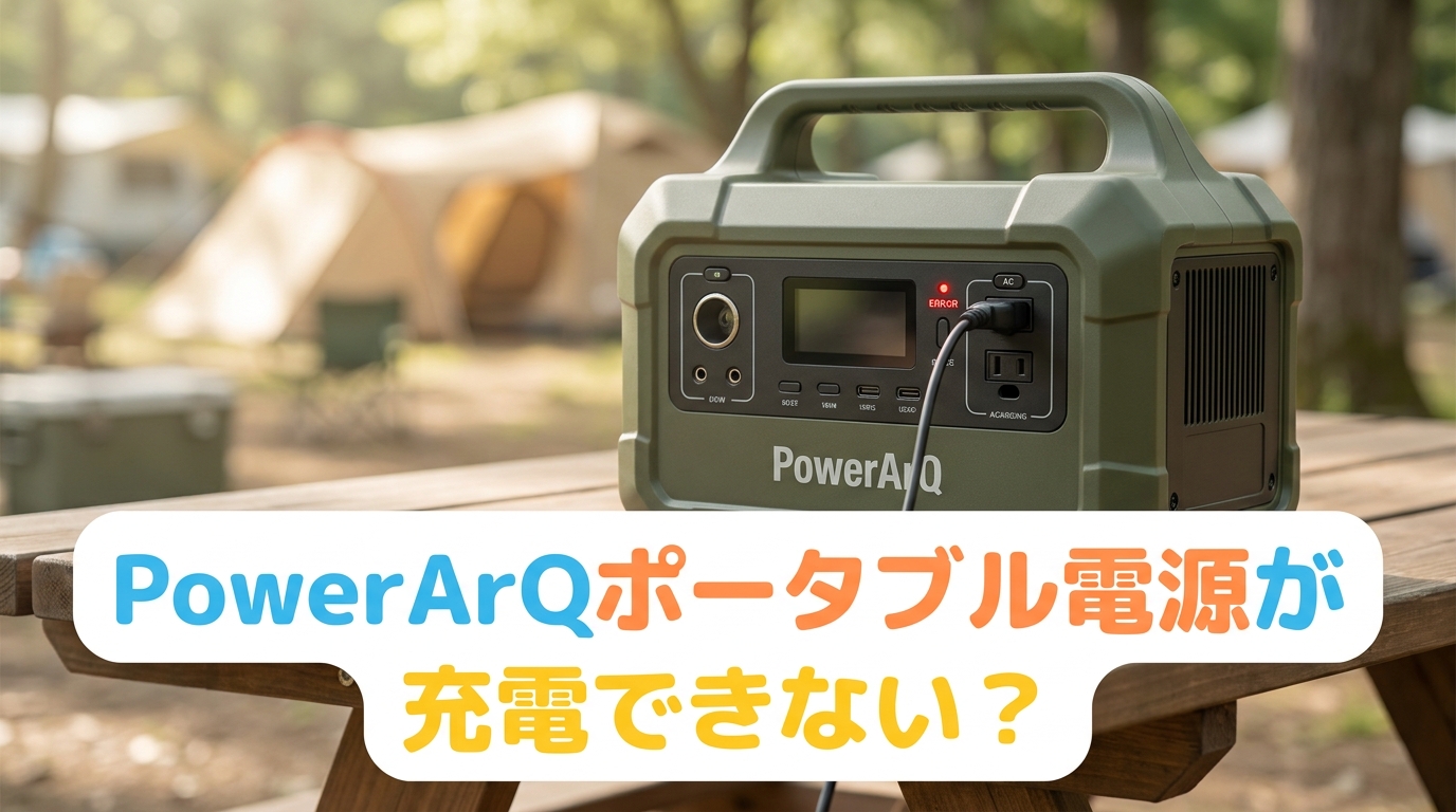 PowerArQポータブル電源が充電できない？