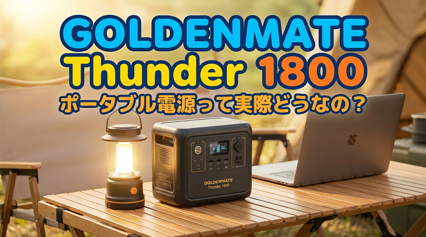 GOLDENMATE Thunder 1800ポータブル電源って実際どうなの？