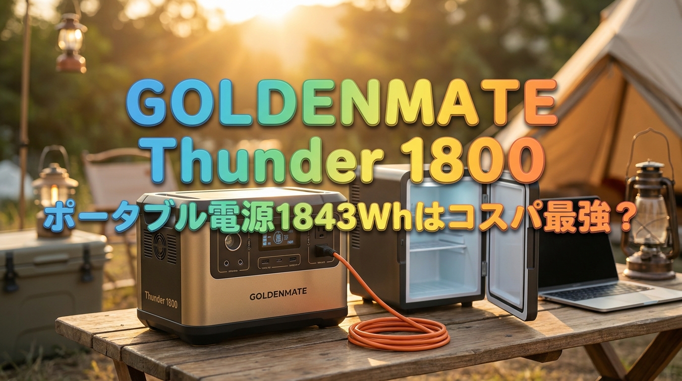 GOLDENMATE Thunder 1800 ポータブル電源1843Whはコスパ最強？